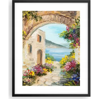 Obraz Obraz plakát na zeď v černém rámu 40x50 architektura plakáty do obýváku