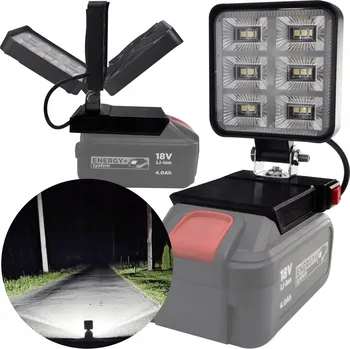 Svítilna PRACOVNÍ HALOGENOVÁ LED LAMPA GRAPHITE 18V NA AKUMULÁTOR