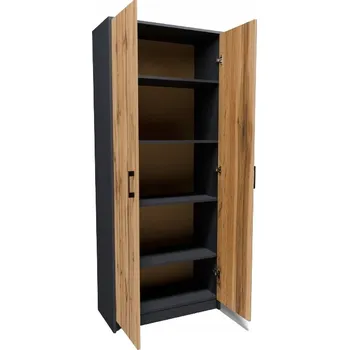 Knihovna Knihovna Matkam 74 x 180 x 35 cm dub Wotan, grafit