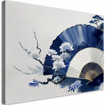 Obraz Obraz na plátně , Modrý japonský Vějíř 60x40 60x40