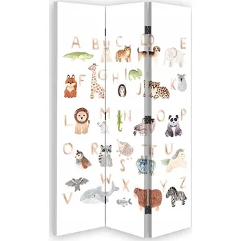 Paraván Paraván oboustranný korkový, Abeceda se zvířátky 110x170