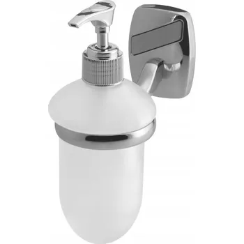 Dávkovač mýdla Ruční nástěnný dávkovač mýdla Bisk 200 ml bílý, stříbrný