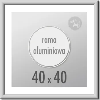 Obraz Rámeček na fotografie 40x40 cm Stříbrný čtvercový rámeček