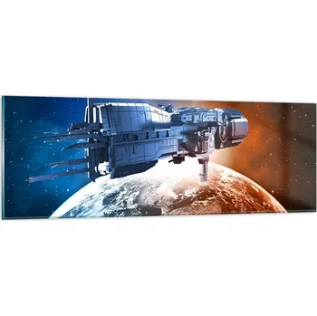 Obraz Obraz na skle do obýváku ložnice 90x30 kosmos foto obrazy na zeď sklo