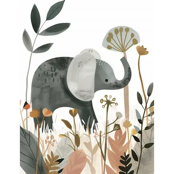 Plakát Plakát Jemný Slon v Zahrádce bez rámu 61 x 91,5 cm