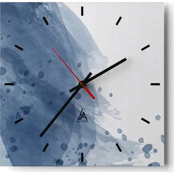 Hodiny Velké nástěnné hodiny 40x40 Abstrakce Skleněné tiché hodiny