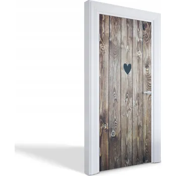 Fototapeta Samolepicí samolepící na dveře a nábytek Srdce ze dřeva 95 x 205 cm