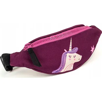 Ledvinka Dětská ledvinka Shellbag fialová, odstíny žluté a zlaté