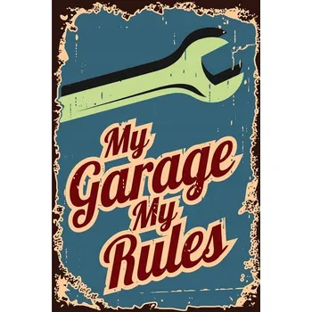 Obraz Cedule My Garage My Rules
