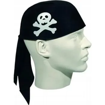 Čepice SUPER Pirátská čepice s šátkem Černá CC204 Dospělí