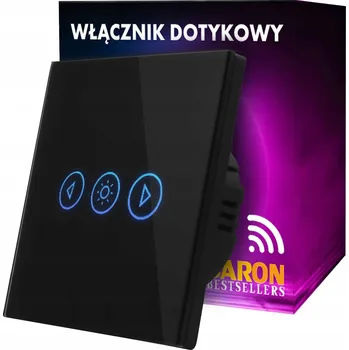 vypínač WIFI SPÍNAČ, stmívač DOTYKOVÝ, skleněný ČERNÝ