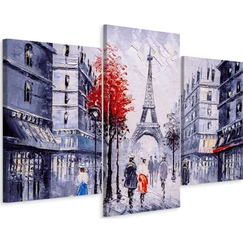 Obraz Obraz TRYPTYCH Malebný Paříž Dekor 3D 90x60