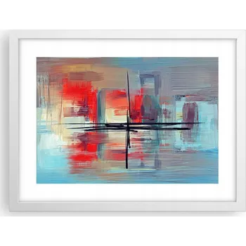 Obraz Obraz plakát v bílém rámu do obýváku 40x30 abstrakce foto na zeď