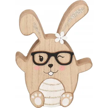 Obraz ZAJÍC ZAJÍČEK VELIKONOČNÍ DŘEVĚNÁ FIGURKA 16 CM