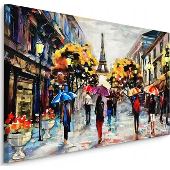 Obraz Obraz do Ložnice LIDÉ Pařížské Budovy 90x60