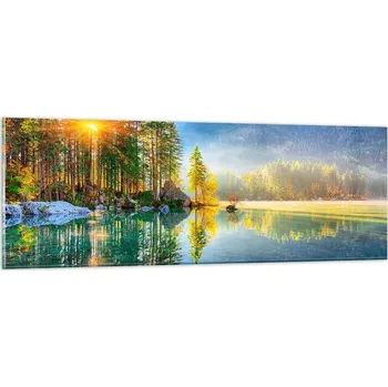 Obraz Obraz na skle do obýváku ložnice 90x30 krajina obrazy na zeď sklo
