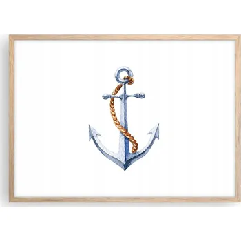 Obraz Plakát v rámu světlý dub do obýváku ložnice 70x50 kotva moderní obraz