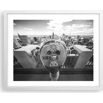 Obraz Obraz plakát na zeď v bílém rámu 50x40 New York foto do obýváku