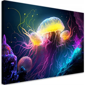 Obraz OBRAZ NA PLÁTNĚ Medúza pod vodou 90x60