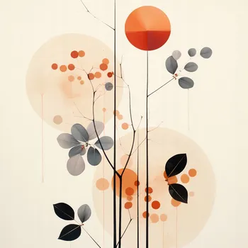 Plakát Plakát Podzimní Melodie bez rámu 60 x 60 cm