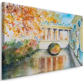 Obraz Obraz park Varšava 3D akvarel do jídelny 90x60