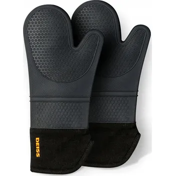 Obraz Deiss PRO Silikonové kuchyňské rukavice žáruvzdorné pružné, sada 2 ks