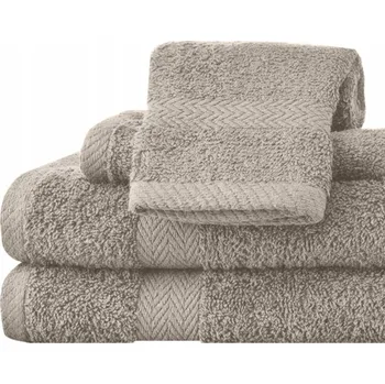 Ručník Sada ručníků Piruu 2 x 70 x 140 cm + 2 x 50 x 100 cm béžová 410-500 GSM