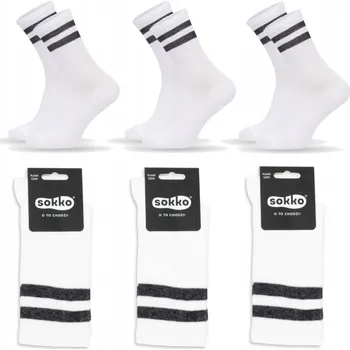 Pánské ponožky Ponožky Ponožky Sokko, Polské bílé Bavlna velikost 42-44