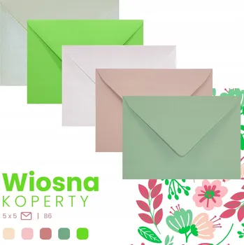 Obálka Barevné obálky mix B6 sada Jaro - 25 Ks.