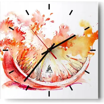 Hodiny Velké nástěnné hodiny 40x40 Abstrakce Skleněné tiché hodiny