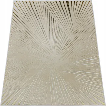 Koberec KOBEREC 60x100 BÉŽOVÝ STŘÍBRO ZLATÝ DO OBÝVACÍHO POKOJE LOŽNICE MODERNÍ MÓDNÍ