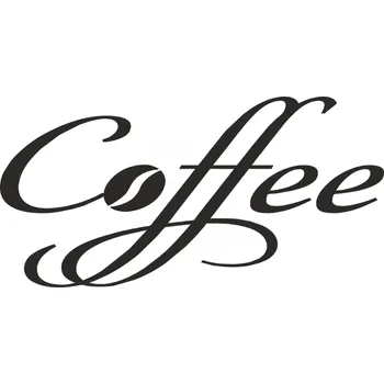 Samolepící dekorace Samolepka na zeď Drukant Coffee 50x25 cm černá