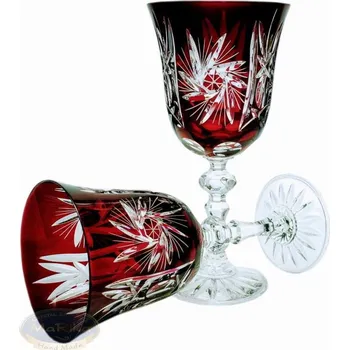 Sklenice Rubínové křišťálové skleničky na víno 220 ml
