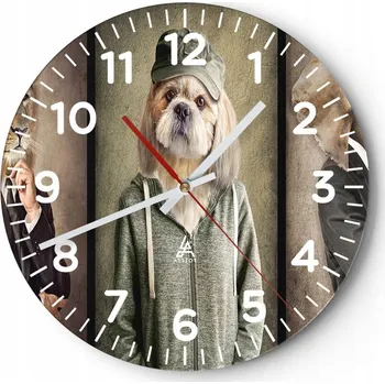 Hodiny Kuchyňské nástěnné hodiny 30x30 Abstrakce Moderní skleněné hodiny Tiché