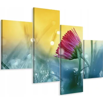 Obraz Čtyřdílný obraz KVĚT Tráva Příroda 3D 80x50