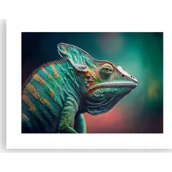 Obraz Obraz plakát do obýváku nebo ložnice 40x30 cm - chameleon - foto na zeď, bez rámu