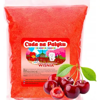 Výrobník cukrové vaty Přístroj na výrobu cukrové vaty Cuda na Patyku Třešňově červená barva + Cukr na cukrovou vatu 1 KG Červený S 1 W