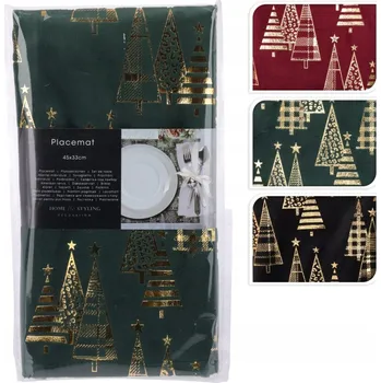 prostírání PROSTÍRÁNÍ NA STŮL 45X33CM VZOR VÁNOČNÍ STROMEČKY 3ASS