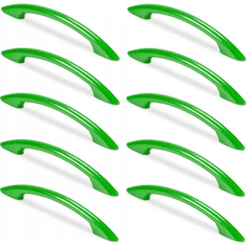 Nábytková úchytka klasická zelená lesklá 14,5 x 1 x 2,3 cm