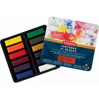 Kresba Inktense v tyčince XL 12 Ks kovové pouzdro 2306162 Derwent