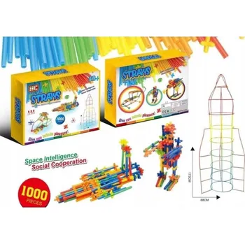 ostatní stavebnice Konstrukční brčka ChRLD Tyčinky 1000 dílů