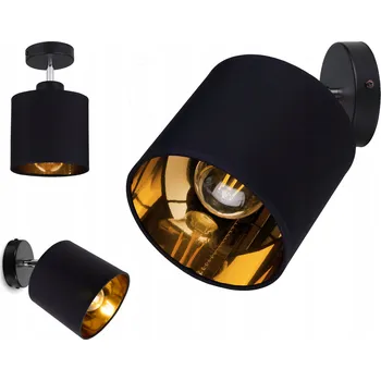 Nástěnná LAMPA KINKIET nastavitelná LOFT STÍNÍTKO zlaté