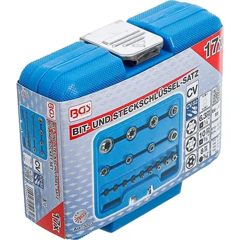 Bit Sada bitů a nástrčných klíčů profil E / Torx 17 ks, BGS 5023
