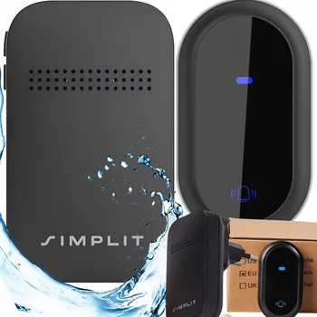 Domovní zvonek Bezdrátový zvonek Simplit s dosahem 200 m a hlasitostí 85 dB