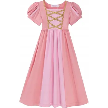 Karnevalový kostým ŠATY ZLATÉ VLASY (RAPUNZEL) KOSTÝM NA LÉTO, KARNEVALOVÝ BÁL, VELIKOST 110/116