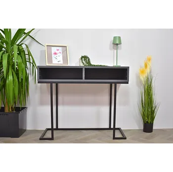 Toaletní stolek Toaletní Stolek KoyGarden s černým rámem a antracit policemi - model I