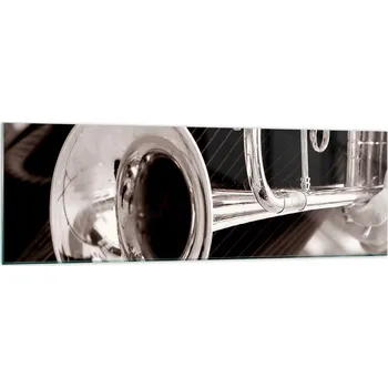 Obraz Velký skleněný obraz do obýváku XXL 160x50 hudba moderní fotoobraz obrazy