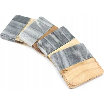 Obraz Kulatá dřevěná podložka 10 x 10 cm