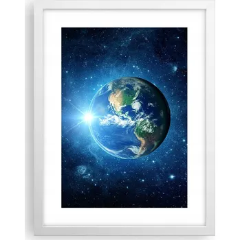Obraz Obraz plakát v bílém rámu do obýváku 30x40 kosmos foto plakáty na zeď
