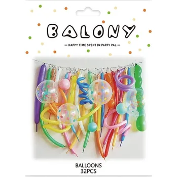 Balónek SADA BALÓNKŮ DEKORACE BALÓNKY MIX BAREV 32ks